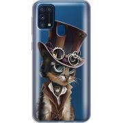 Прозрачный чехол BoxFace Samsung M315 Galaxy M31 Steampunk Cat