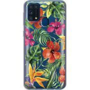 Прозрачный чехол BoxFace Samsung M315 Galaxy M31 Tropical Flowers
