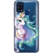 Чехол со стразами Samsung M315 Galaxy M31 Unicorn Queen