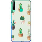 Чехол BoxFace Huawei P40 Lite E L-green Cacti