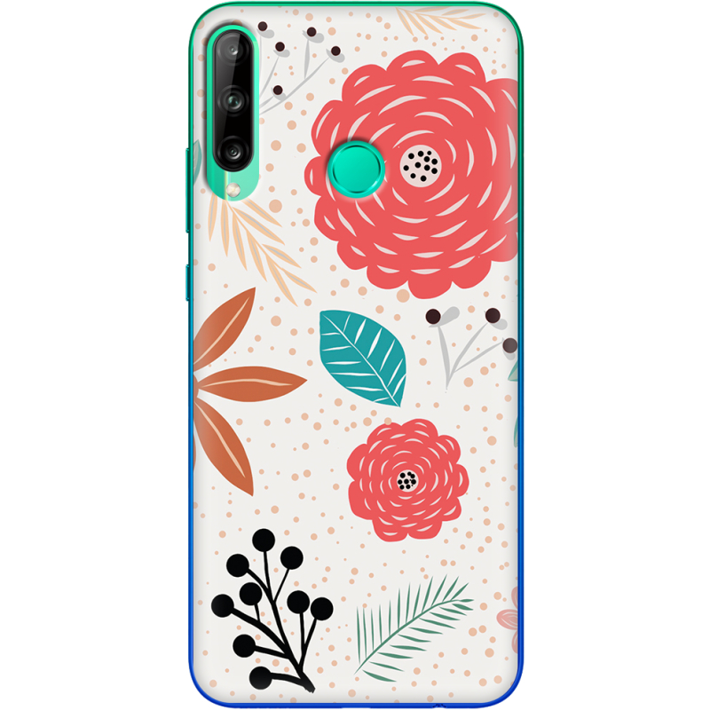 Чехол BoxFace Huawei P40 Lite E Line Flowers