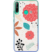 Чехол BoxFace Huawei P40 Lite E Line Flowers