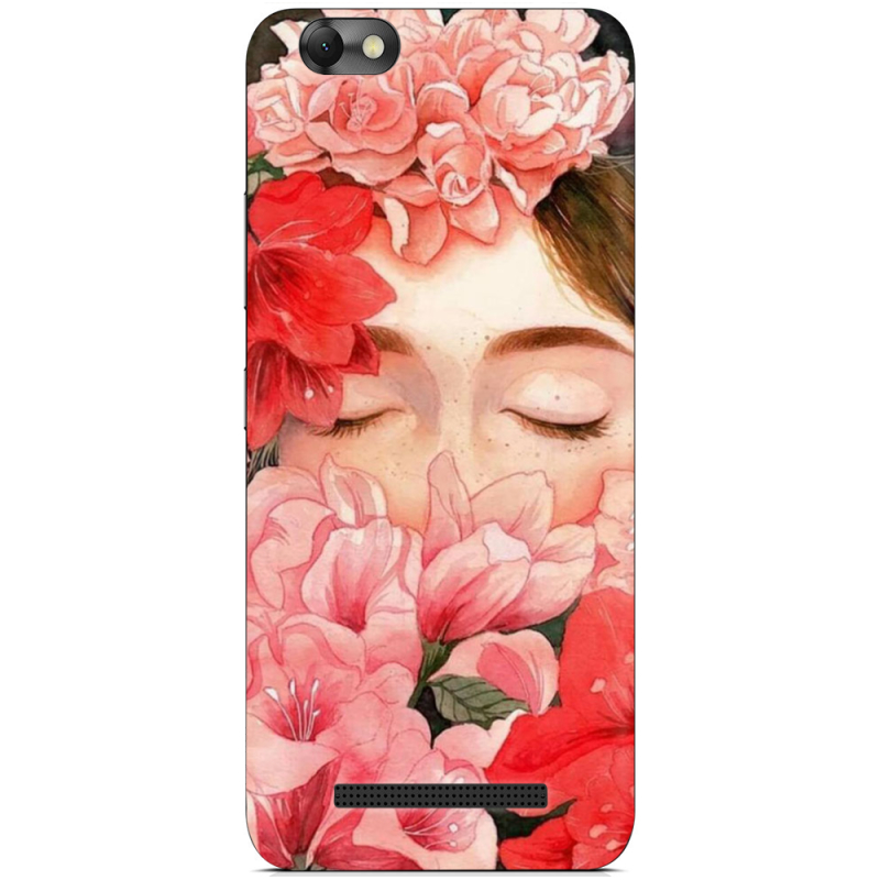 Чехол Uprint Lenovo A2020 Vibe C Girl in Flowers