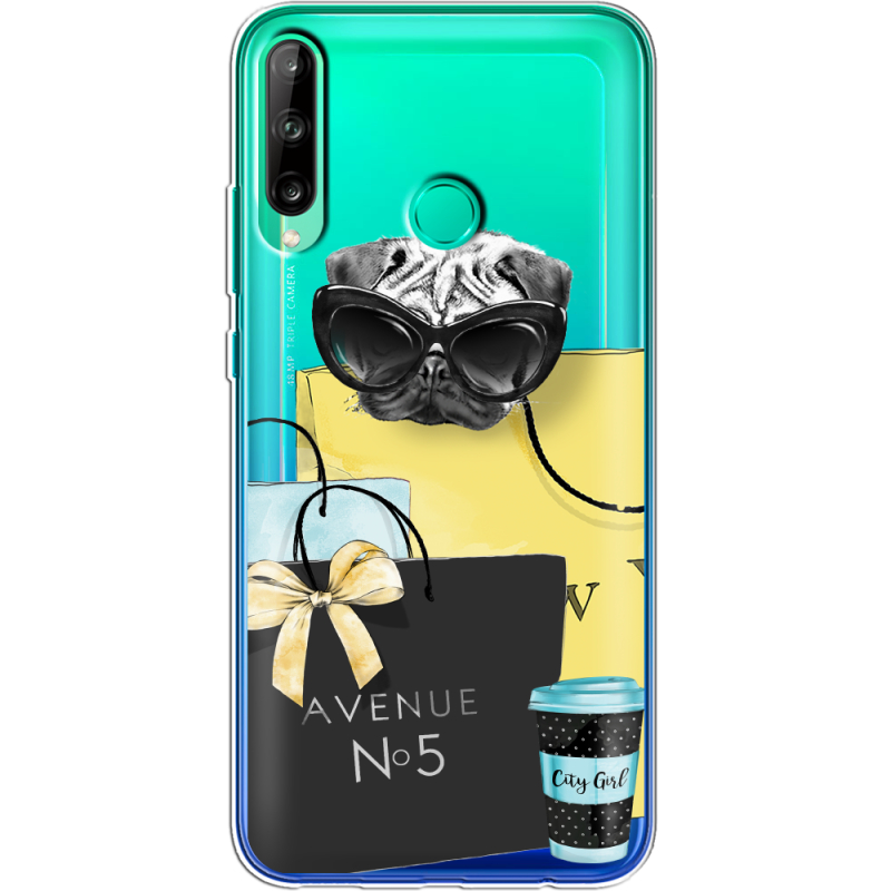 Прозрачный чехол BoxFace Huawei P40 Lite E Fashion Pug