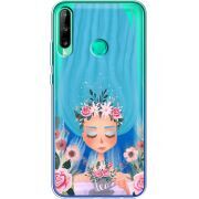 Прозрачный чехол BoxFace Huawei P40 Lite E Blue Hair