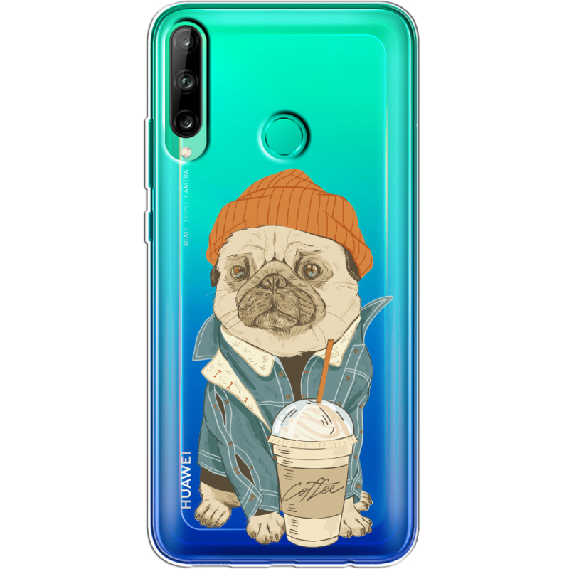 Прозрачный чехол BoxFace Huawei P40 Lite E Dog Coffeeman