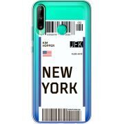 Прозрачный чехол BoxFace Huawei P40 Lite E Ticket New York
