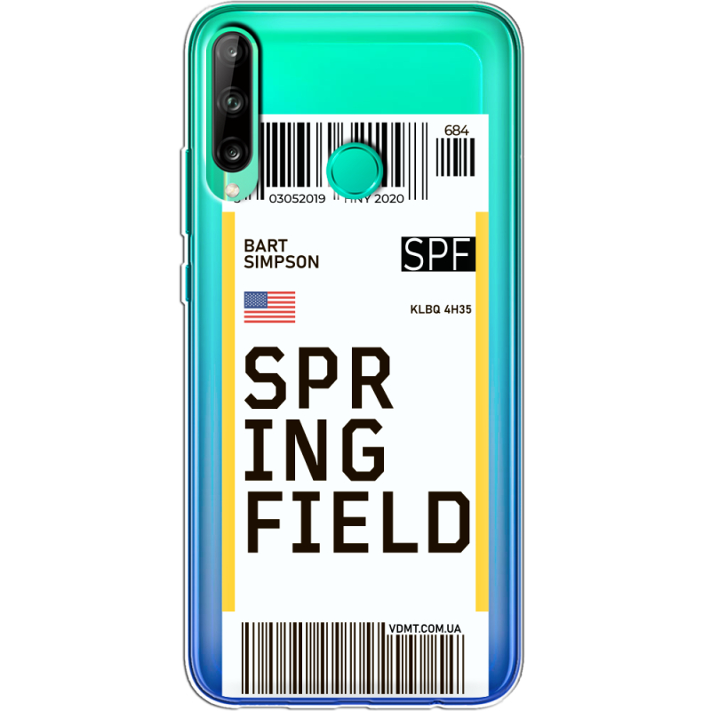 Прозрачный чехол BoxFace Huawei P40 Lite E Ticket Springfield