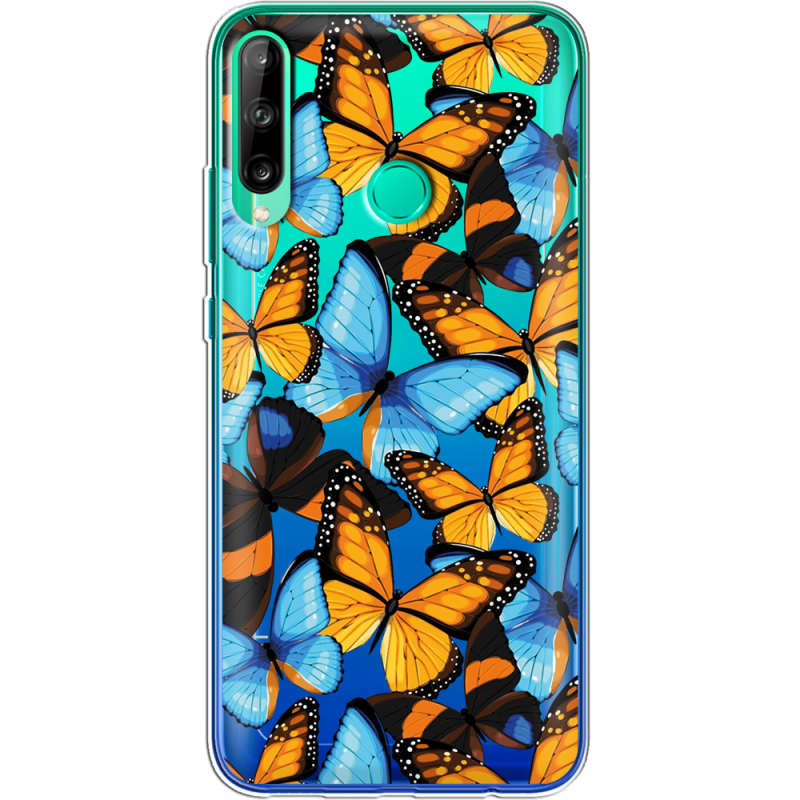 Прозрачный чехол BoxFace Huawei P40 Lite E Butterfly Morpho