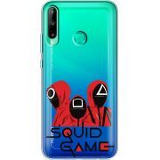 Прозрачный чехол BoxFace Huawei P40 Lite E siquid game люди в красном