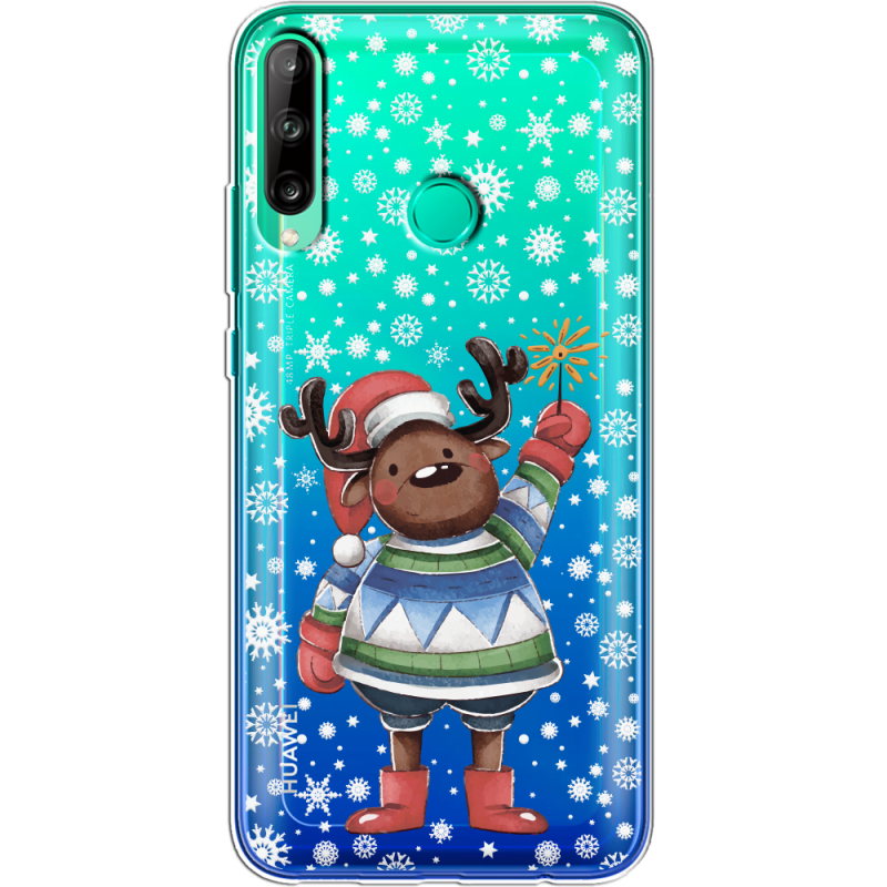 Прозрачный чехол BoxFace Huawei P40 Lite E Christmas Deer with Snow