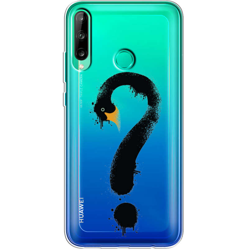Прозрачный чехол BoxFace Huawei P40 Lite E Swan question