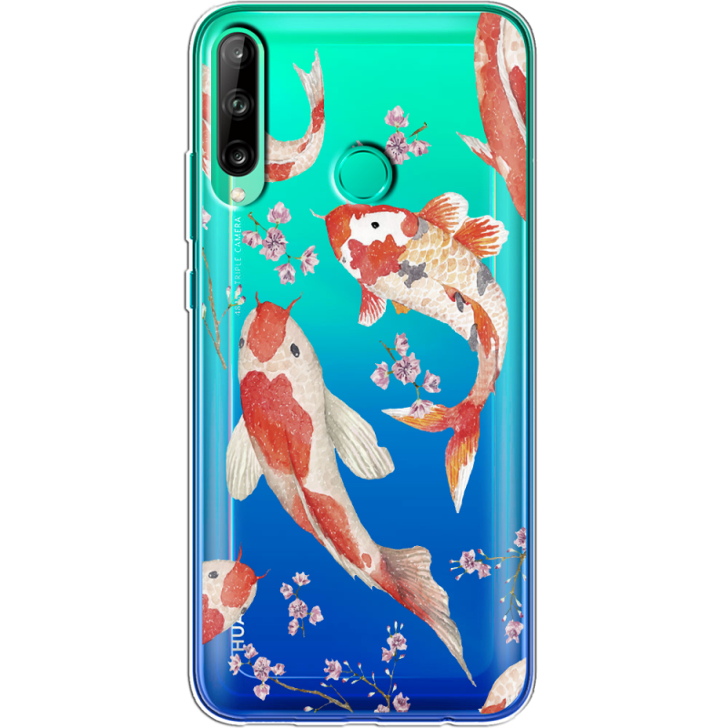 Прозрачный чехол BoxFace Huawei P40 Lite E Japanese Koi Fish