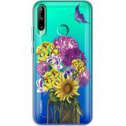 Прозрачный чехол BoxFace Huawei P40 Lite E My Bouquet