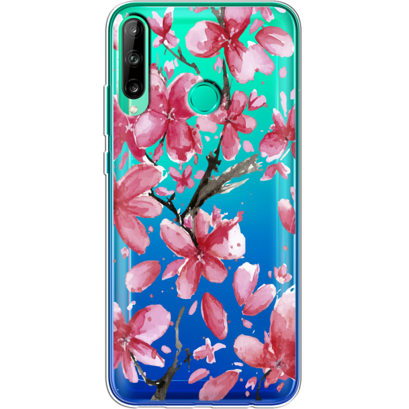 Прозрачный чехол BoxFace Huawei P40 Lite E Pink Magnolia