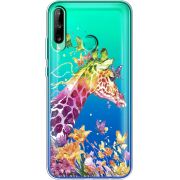 Прозрачный чехол BoxFace Huawei P40 Lite E Colorful Giraffe