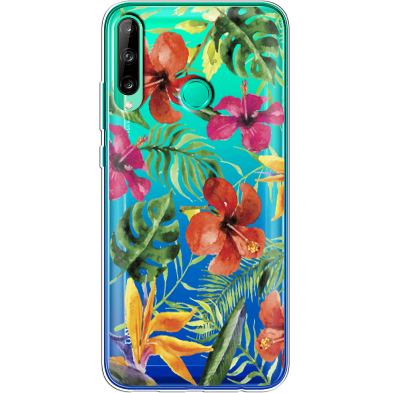 Прозрачный чехол BoxFace Huawei P40 Lite E Tropical Flowers