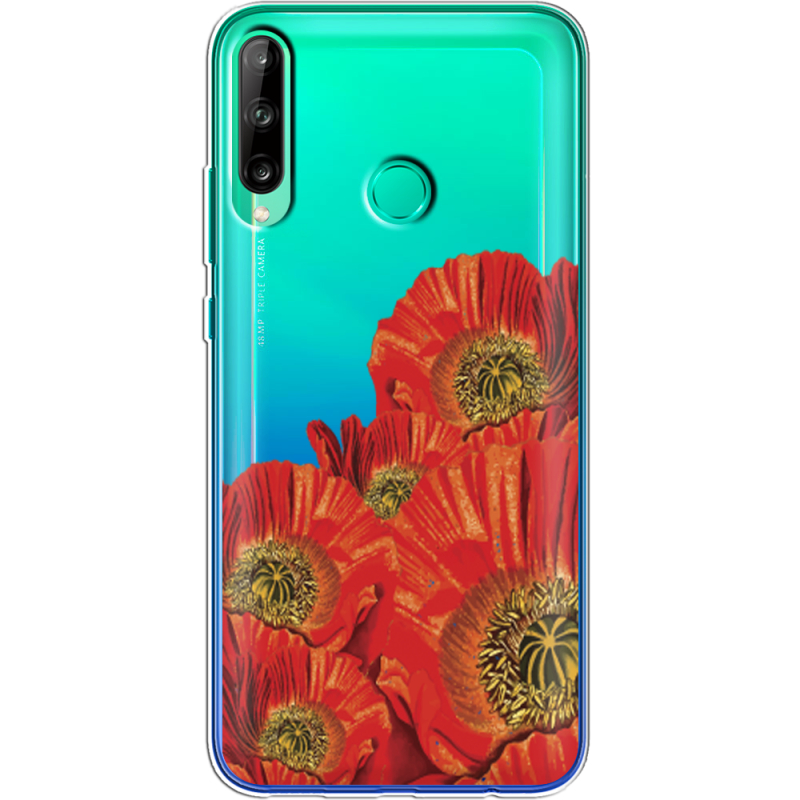 Прозрачный чехол BoxFace Huawei P40 Lite E Red Poppies