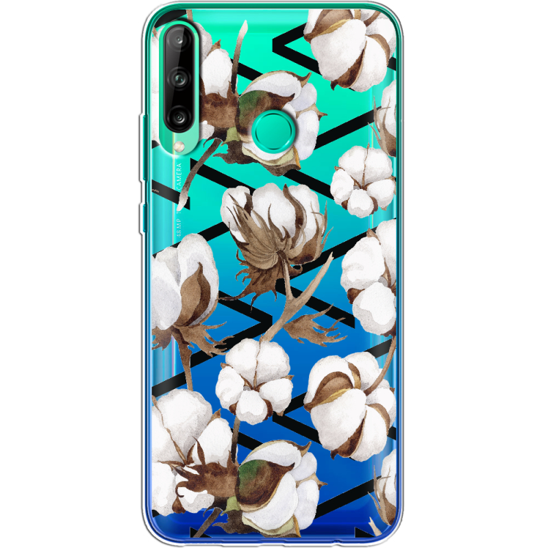 Прозрачный чехол BoxFace Huawei P40 Lite E Cotton flowers