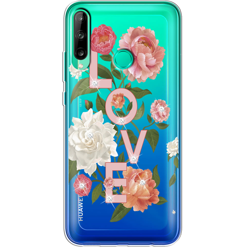 Чехол со стразами Huawei P40 Lite E Love