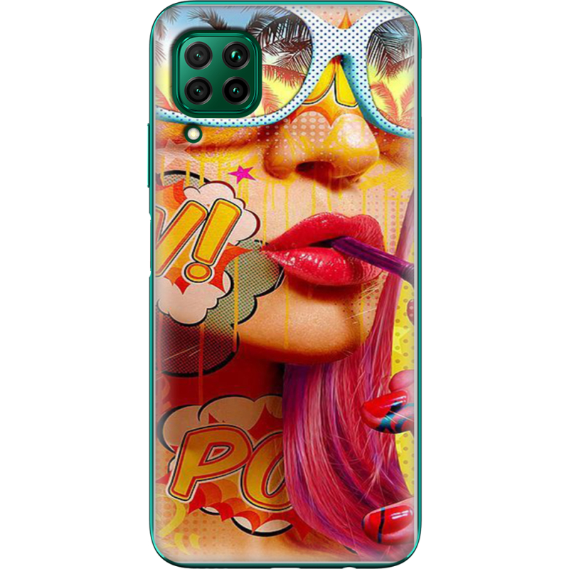 Чехол BoxFace Huawei P40 Lite Yellow Girl Pop Art