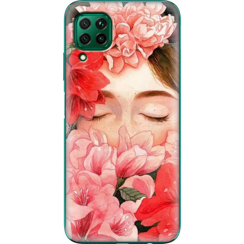 Чехол BoxFace Huawei P40 Lite Girl in Flowers