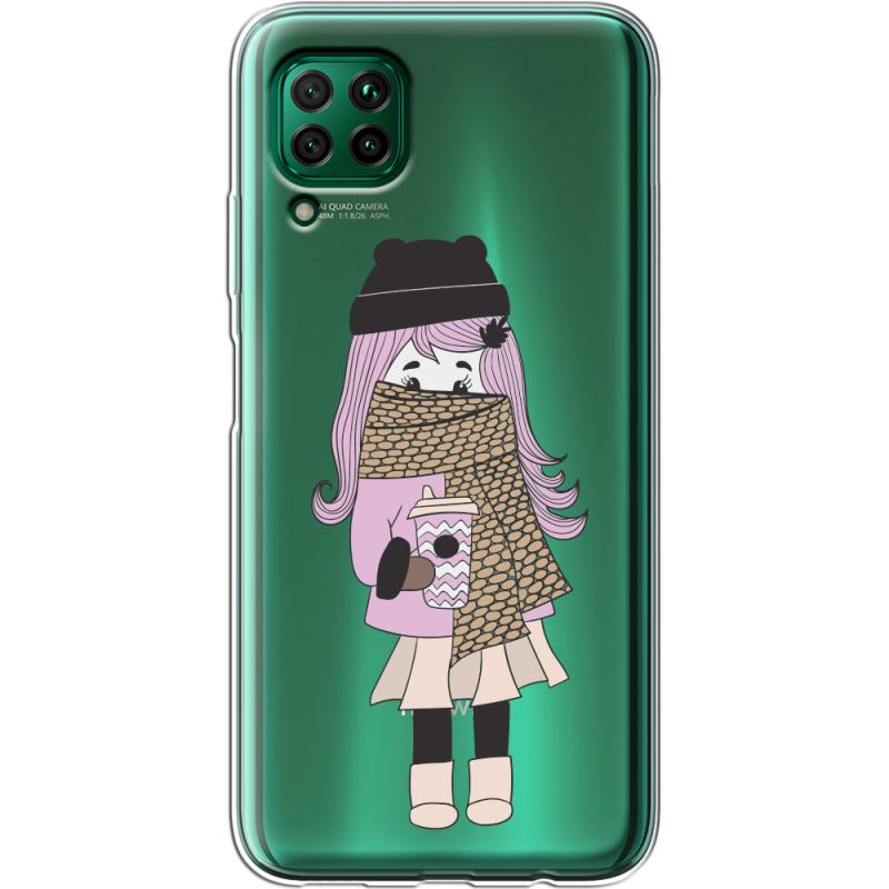 Прозрачный чехол BoxFace Huawei P40 Lite Winter Morning Girl