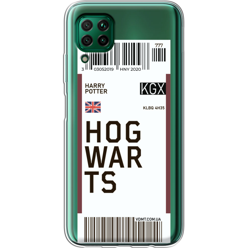 Прозрачный чехол BoxFace Huawei P40 Lite Ticket Hogwarts