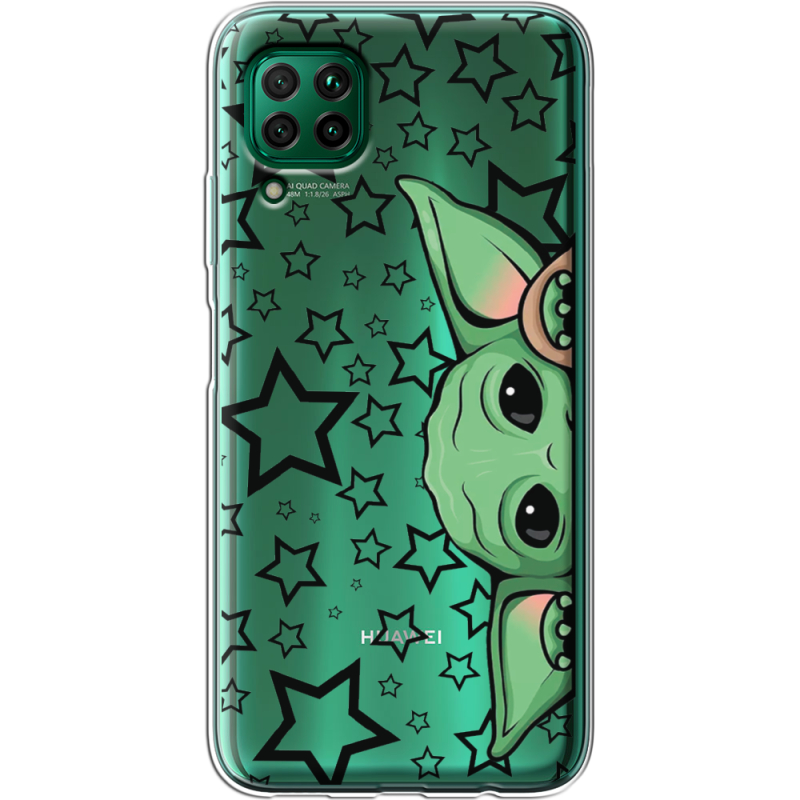 Прозрачный чехол BoxFace Huawei P40 Lite Baby Yoda