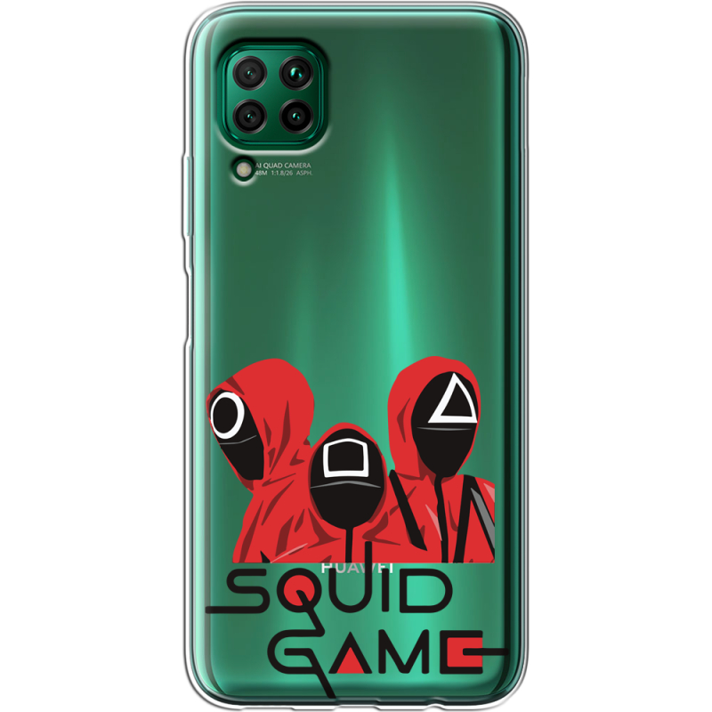 Прозрачный чехол BoxFace Huawei P40 Lite siquid game люди в красном