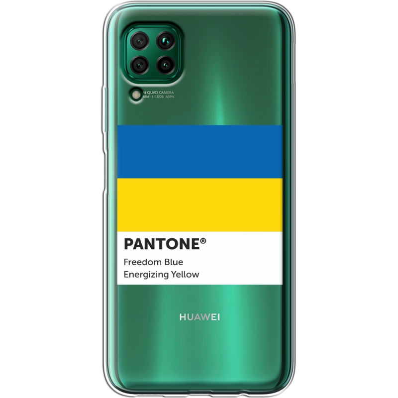 Прозрачный чехол BoxFace Huawei P40 Lite Pantone вільний синій