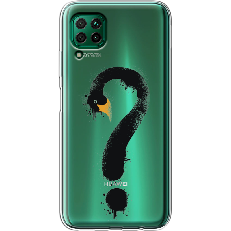 Прозрачный чехол BoxFace Huawei P40 Lite Swan question