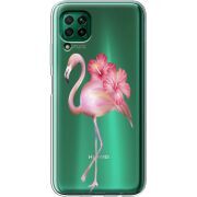 Прозрачный чехол BoxFace Huawei P40 Lite Floral Flamingo