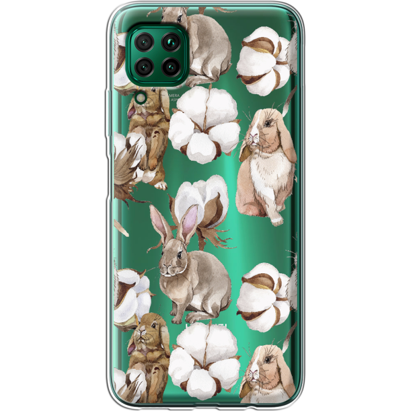 Прозрачный чехол BoxFace Huawei P40 Lite Cotton and Rabbits