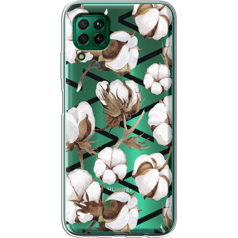 Прозрачный чехол BoxFace Huawei P40 Lite Cotton flowers