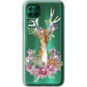 Чехол со стразами Huawei P40 Lite Deer with flowers
