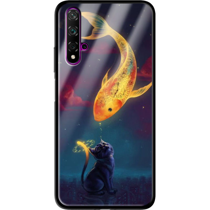 Защитный чехол BoxFace Glossy Panel Huawei Nova 5T Kitten And Fish