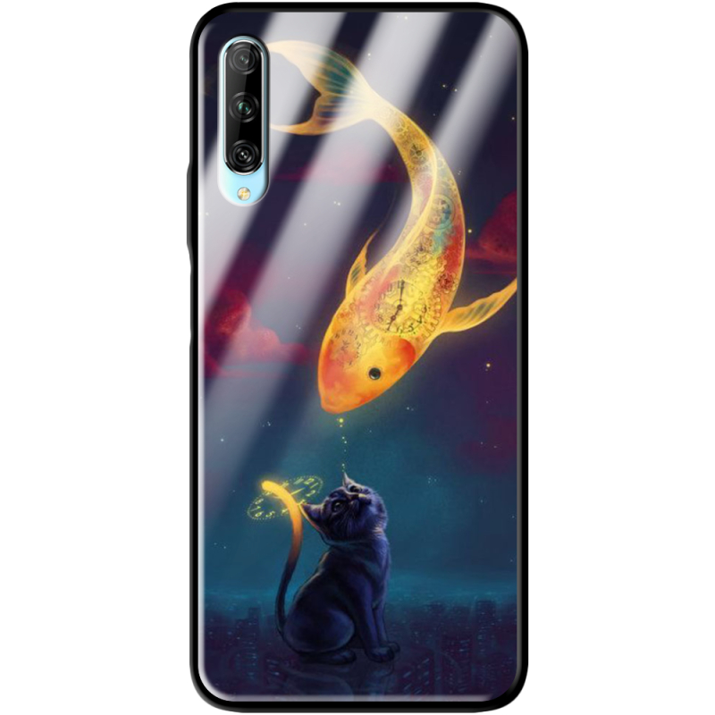 Защитный чехол BoxFace Glossy Panel Huawei P Smart Pro Kitten And Fish