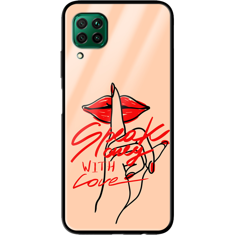 Защитный чехол BoxFace Glossy Panel Huawei P40 Lite Speak Only Whith Love