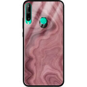 Защитный чехол BoxFace Glossy Panel Huawei P40 Lite E DarkRed Marble