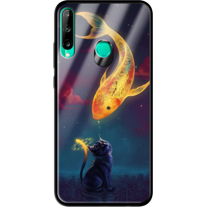 Защитный чехол BoxFace Glossy Panel Huawei P40 Lite E Kitten And Fish