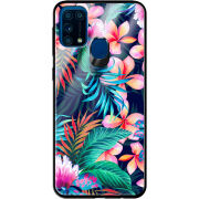 Защитный чехол BoxFace Glossy Panel Samsung Galaxy M31 Exotic Flowers