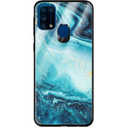 Защитный чехол BoxFace Glossy Panel Samsung Galaxy M31 Blue Marble