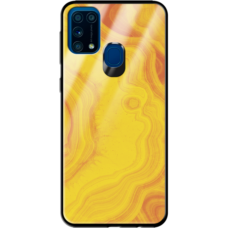 Защитный чехол BoxFace Glossy Panel Samsung Galaxy M31 Yellow Marble