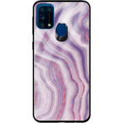 Защитный чехол BoxFace Glossy Panel Samsung Galaxy M31 Purple Marble