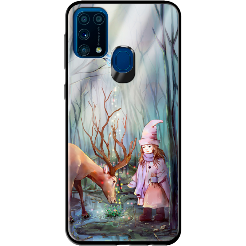 Защитный чехол BoxFace Glossy Panel Samsung Galaxy M31 Girl And Deer