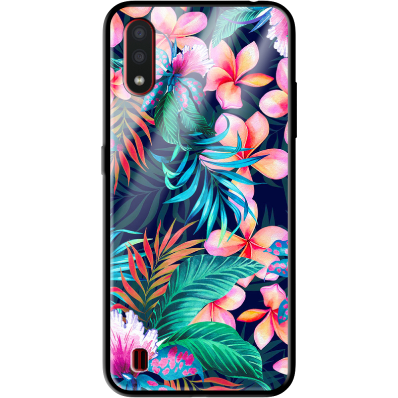 Защитный чехол BoxFace Glossy Panel Samsung A015 Galaxy A01 Exotic Flowers