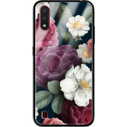 Защитный чехол BoxFace Glossy Panel Samsung A015 Galaxy A01 Peonies