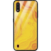 Защитный чехол BoxFace Glossy Panel Samsung A015 Galaxy A01 Yellow Marble