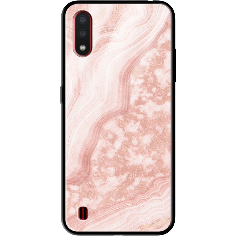 Защитный чехол BoxFace Glossy Panel Samsung A015 Galaxy A01 Pink Marble